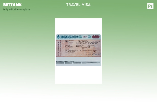 Шаблон за виза за Аргентина во модерен стил